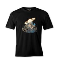 Yörünge Elmas Siyah Erkek Tshirt