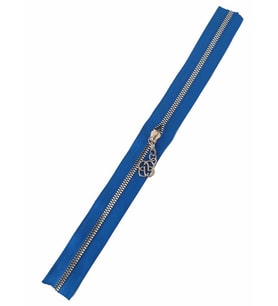 Angel Çanta Aksesuar Başlıklı Fermuar 40 Cm Gümüş Metal Saks Mavi