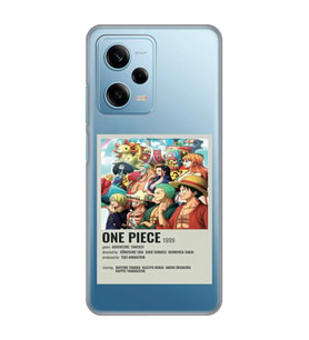 Redmi Note 12 Pro 5G Uyumlu One Piece Desenli Şeffaf Telefon Kılıfı