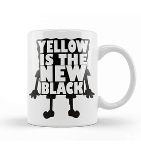 Yellow is The New Black Kupa Bardak Porselen