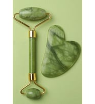 Yeşim Doğal Taş Face Roller Ve Gua Sha Yüz Masaj Taşı 2'li Set