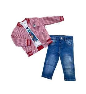 Bomber Ceket-Tshirt-Kot Pantolon Takım