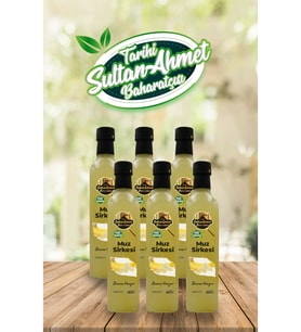 Tarihi SultanAhmet Baharatçısı Muz Sirkesi %100 Katkısız Doğal 6x500 ml  Özel Üretim