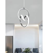 Zen Sarkıt Led Avize - Oturma Odası, Salon, Mutfak Uyumlu Ledli Avize (Krom)