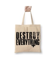 Destroy Everythıng Rammstein Beyaz Bez Çanta Uzun Saplı Alışveriş Çantası Plaj Çantası