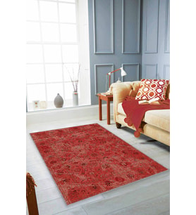 Tarçın Vintage Kaymaz Taban Makinede Yıkanabilir Halı KR034 - 100 x 160 cm