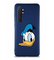 Xiaomi Mi Note 10 Lite Soft Premier Kapak Donald Duck-B Tasarımlı Silikon Kılıf - Lacivert (Şeffaf)
