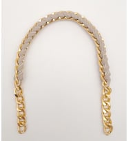 Angel Çanta Aksesuar 40 cm Derili Zincir Bej Renk Light Gold Metalli