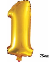 Pazariz  75 cm 1 Rakam Folyo Balon Altın