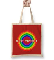 West Virginia Vintage Retro Rainbow Style Bez Çanta Uzun Saplı