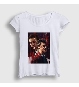 Presmono Kadın Beyaz Tyler Film Dövüş Kulübü Fight Club T-Shirt 244967tt (Beyaz)