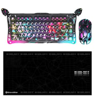 Gravastar V75 Pro Manyetik Kablolu Gaming Klavye, XPro Kablosuz Optik Mouse ve Mousepad Oyuncu Seti, Neon Graffiti