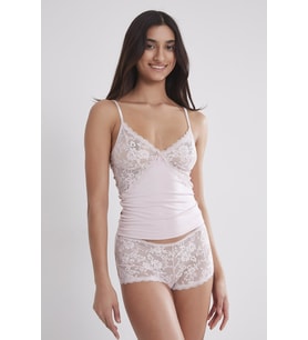 Dantelli Penye Atlet Külot / Kaşkorse Set - 361 (Pudra)