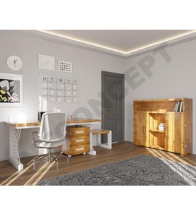 Ntconcept Tue Doğal Ahşap Dörtlü Ofis ve Çalışma Odası Takımı