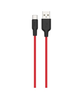 HOCO X21 Plus USB to Type-C 3A Silikon Hızlı Şarj ve Data Kablosu