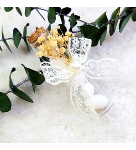 30 Adet Dantel Süslemeli Tüp Şişe Nikah Şekeri-