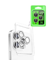 Newface Apple iPhone 16 Pro Max Raze Metal Kamera Lens - Beyaz