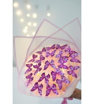 Ledli kelebek buketi -PEMBE-