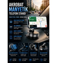 Katlanabilir Manyetik Araç İçi Navigasyon Telefon Tutucu