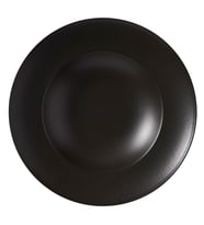 GÜRAL PORSELEN Reno 26 Cm Bone Makarna Tabağı - Bodrum Siyah