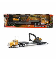 1:43 Long Haul Kenworth Taşıyıcı Tır ve Ekskavatör