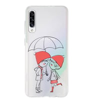 Samsung Galaxy A30s Uyumlu Kapak Aşk Tasarımlı Şeffaf Silikon Kılıf