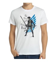 Bant Giyim - Attack On Titan Levi Beyaz Erkek Tişört