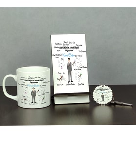 Din Kültürü ve Ahlak Bilgisi Öğretmeni Üçlü Set (Kupa + Telefon Standı + Anahtarlık) 002