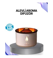 Mey İthalat® Volkan Efektli Aroma Difüzörü – Sessiz Çalışma, Otomatik Kapanma ve LED Işık