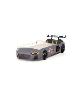 Gri Arabalı Yatak V12 Audi Işıklı Full Plastik