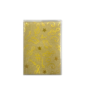 Mikro Nota Desenli  Not Defteri Çizgili Küçük Boy NT-216 - Gold (Gold)