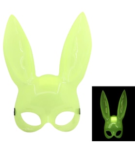 Karanlıkta Yanan Glow Floresan Tavşan Maskesi 32x22 cm
