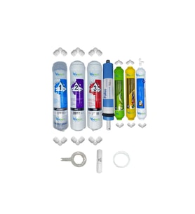 PWS Kapalı Kasa Su Arıtma Cihazlarına uygun STD  7li Pallas mebran Alkali+mineral+tatlandırıcı set