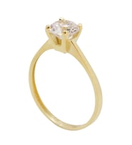 Cigold Tektaş Yüzük 14 Ayar Altın 1,57 Gr OA-C11501028678 (SARI-TABA)