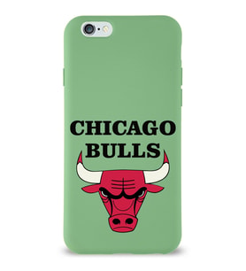 Apple iPhone 6 Plus Uyumlu Lansman Kılıf Chicago Bulls Tasarımlı Altı Kapalı İçi Kadife Kaplı  Kapak (Şeffaf)