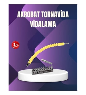 Mey İthalat® 12 Parça Vidalama Uç Seti Akrobat Tasarım Dayanıklı Metal