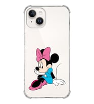 Apple iPhone 14 Uyumlu Köşe Korumalı Antişok Kapak Minnie Mouse Tasarımlı Şeffaf  Kılıf
