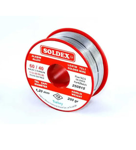 60-40 Lehim Teli 200 Gr 1,2 mm - Sn:60 / Pb:40