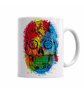 Caveira Fun Skull Kupa Bardak Porselen