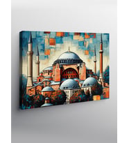 Kanvas Tablo İstanbul Ayasofya İllüstrasyonu