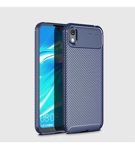 Huawei Y9 Prime Kılıf Esnek Soft Karbon Tasarım Legion Serisi (Lacivert)
