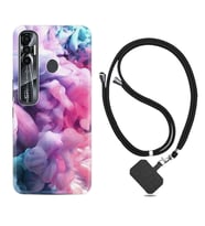 Tecno Spark 6 6 Go 8C 8 Pro 7 7 Pro Kılıf Boyun Askılı Silikon Pink Cloud 1305