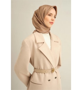 Sura İpek Eşarp 9301D-06 Haki - Vizon