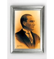 Gümüş Çerçeveli Atatürk Tablo cv1138