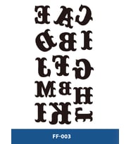 FF-003 ORTA BOY KALIN PUNTO HARFLER YAZILI GEÇİCİ DÖVME-TATTO