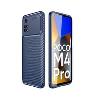 Coverzone Xiaomi Poco M4 Pro 4G ?le Uyumlu K?l?f Karbon Tasar?m, Parmak ?zi Yapmayan �zellik Ultra Slimfit Yap? Del�x Tpu Silikon DLX Xiaomi Poco M4 Pro 4G ?le Uyumlu K?l?f Lacivert