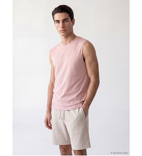 LCWAIKIKI Classic Pembe Bisiklet Yaka Erkek Kolsuz Tişört