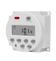 CN101A 24V DC-AC Programlanabilir Gecikmeli Zaman Ayarlı Haftalık Röle (Beyaz)