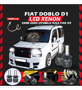 Fiat Doblo D1 2000-2005 Kısa Far Uyumlu Şimşek Etkili Led Xenon Premium Series H7
