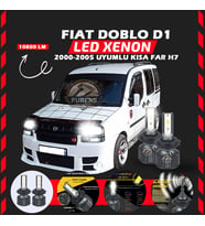 Fiat Doblo D1 2000-2005 Kısa Far Uyumlu Şimşek Etkili Led Xenon Premium Series H7